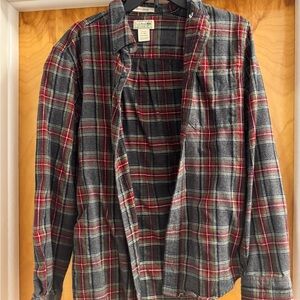 L.L. Bean Red and Black Checkered Shirt